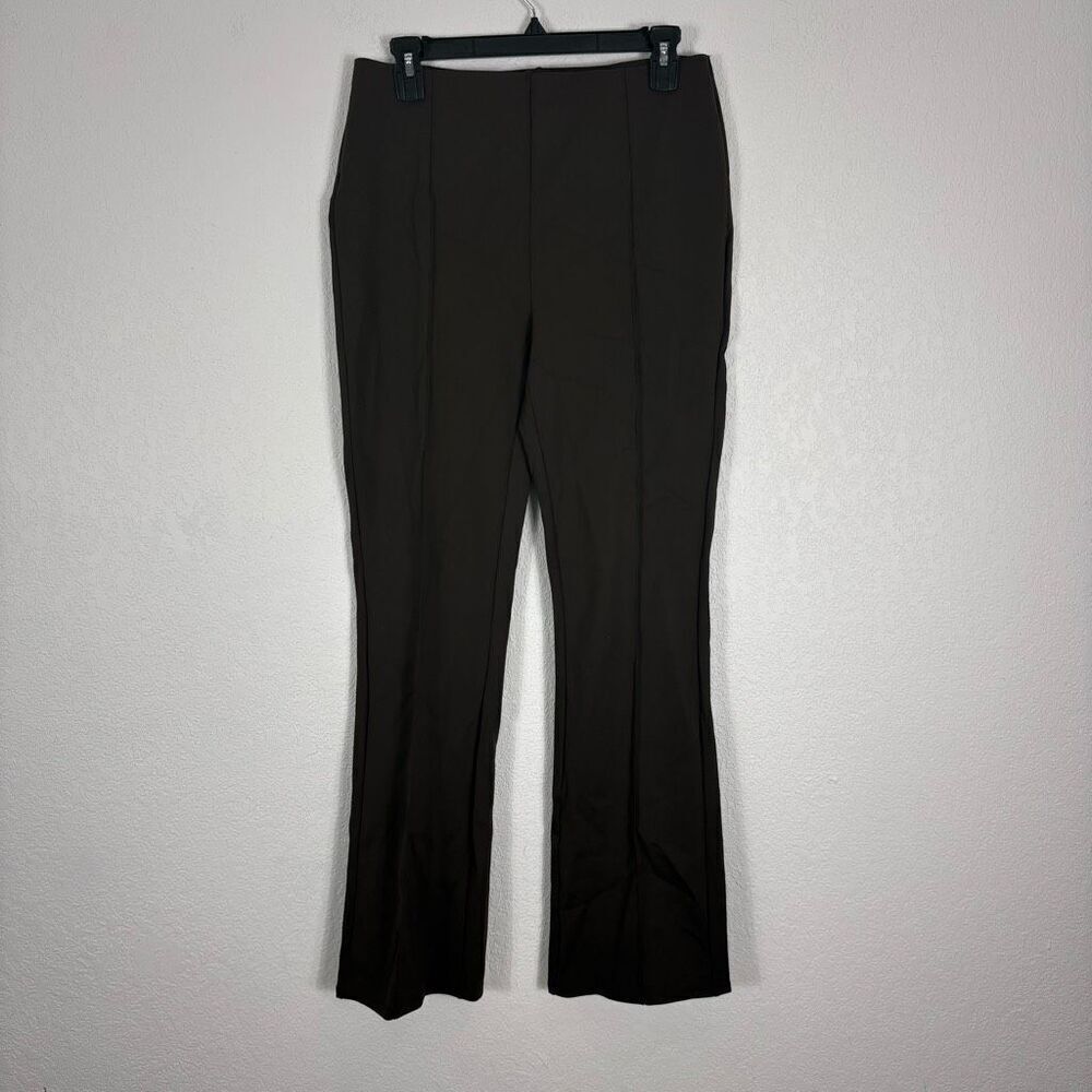7 Diamonds Brown High Waisted Pull On Flare Pants Women's Size L